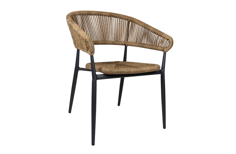 Стул с подлокотниками Jacco Charcoal/Natural