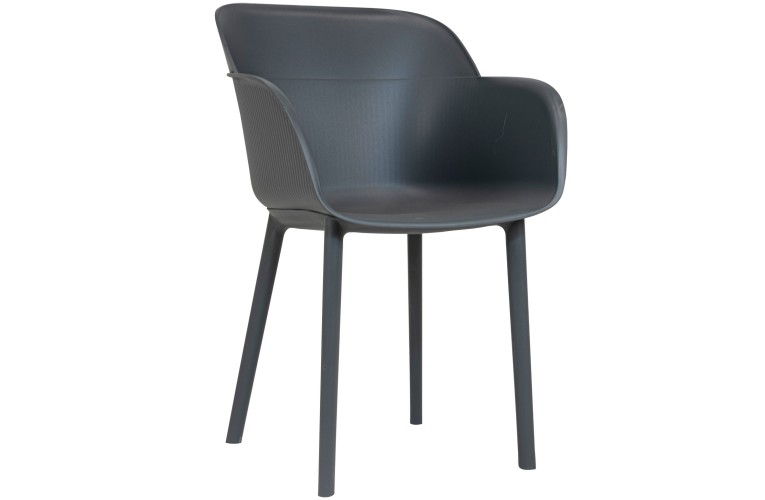 Стул с подлокотниками Shell Anthracite