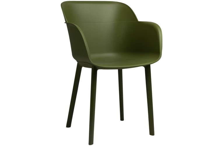 Стул с подлокотниками Shell Khaki Green