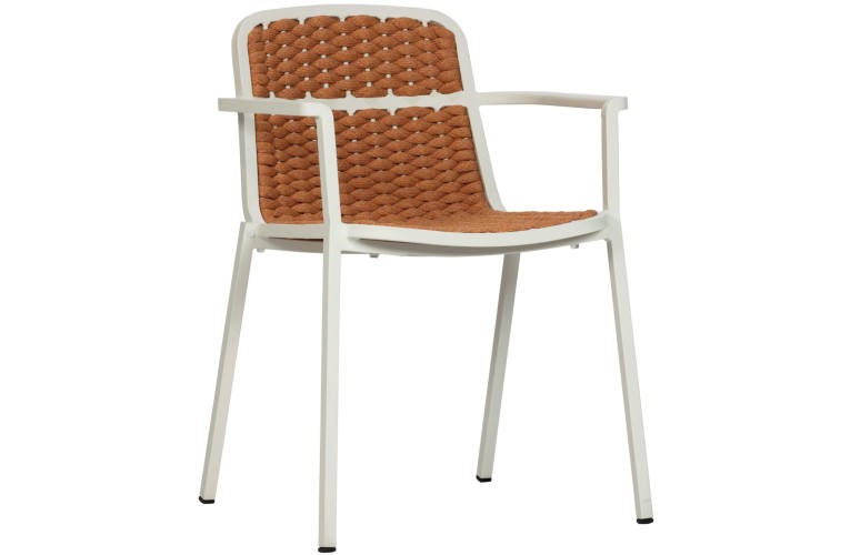 Кресло обеденное Tora White/Ochre