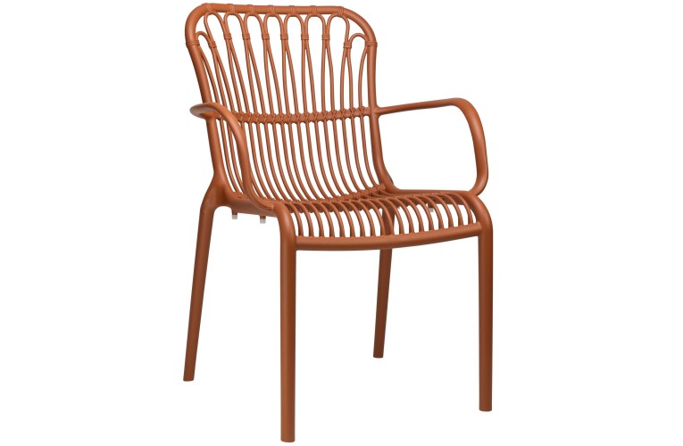 Стул с подлокотниками Lola Terracotta
