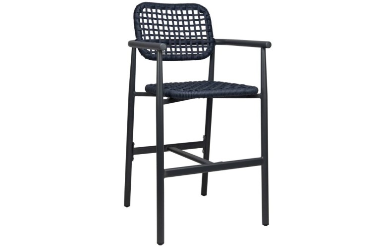 Низкий барный стул Charly Low Charcoal/Navy