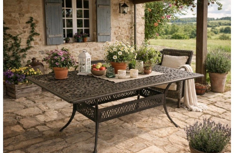 Стол обеденный Amalfi Bronze 214Х111 см