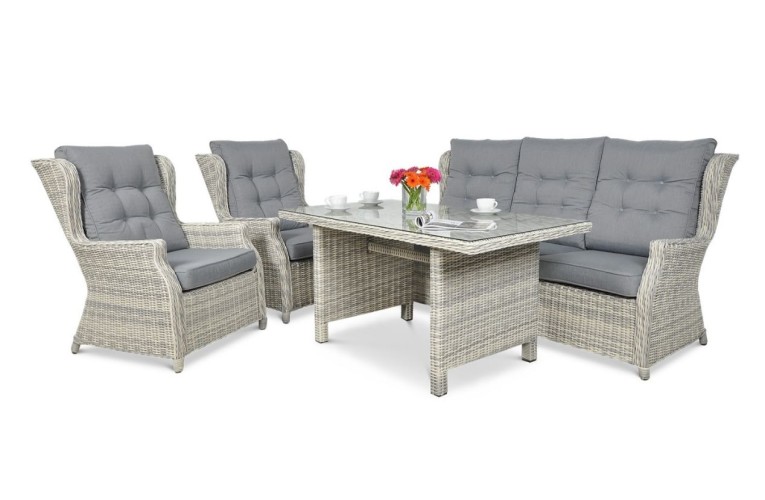 Комплект обеденный Trivento Dining 3 White grey