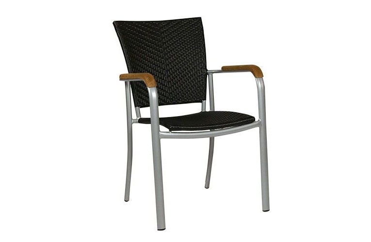 Стул с подлокотниками Baja Silver Mocca