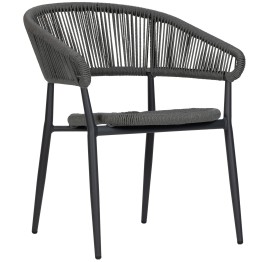 Стул с подлокотниками Jacco Charcoal/Grey