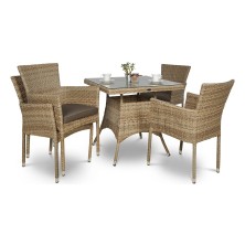 Комплект обеденный Lerida/Lugo Modern Beige 4X