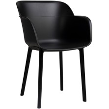 Стул с подлокотниками Shell Black