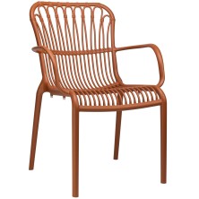 Стул с подлокотниками Lola Terracotta