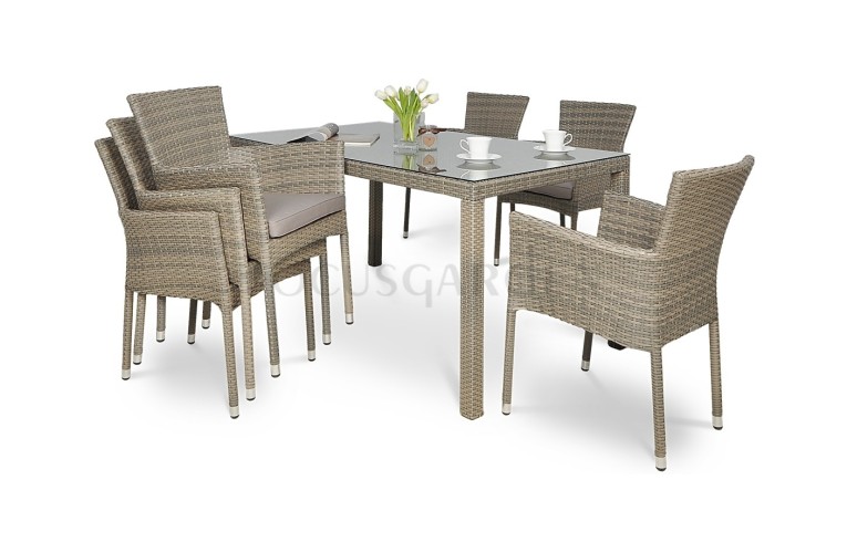 Комплект обеденный Lerida Grey 6X
