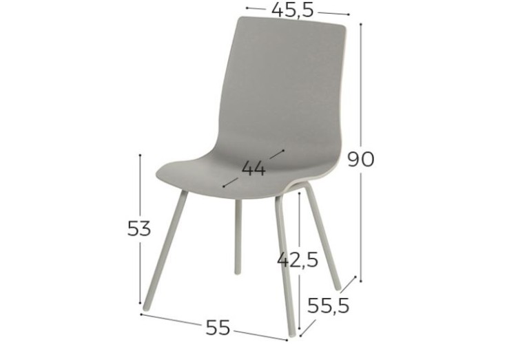 Стул обеденный Sophie Rondo Wave Grey