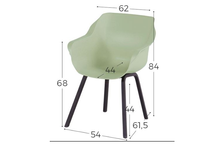 Обеденное кресло Sophie Element Mint green
