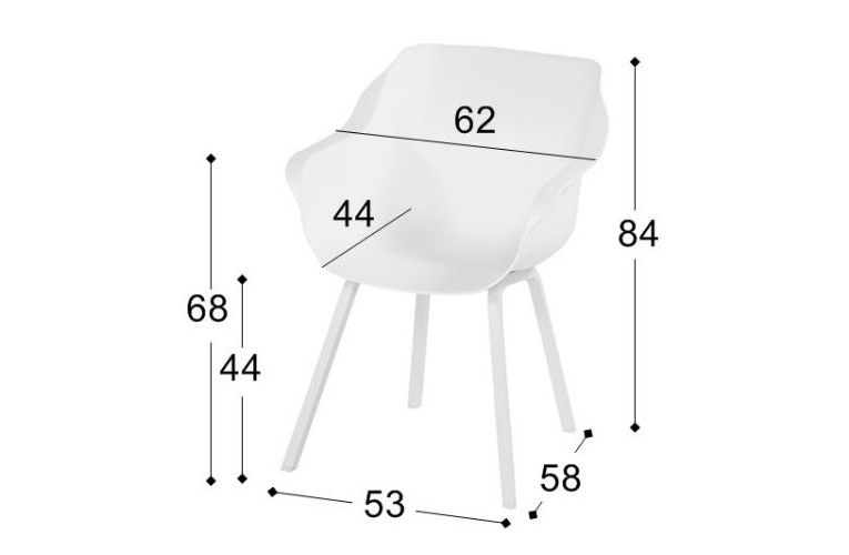 Обеденное кресло Sophie Element White