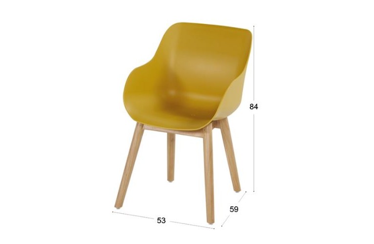 Обеденный стул Sophie Organic Teak Yellow