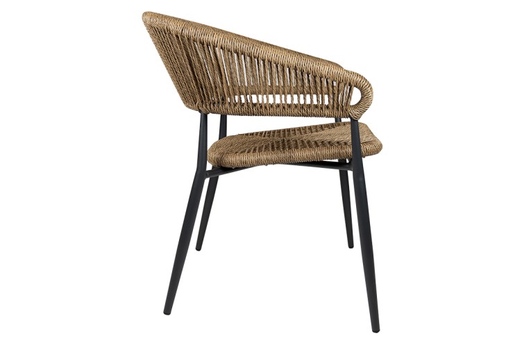Стул с подлокотниками Jacco Charcoal/Natural