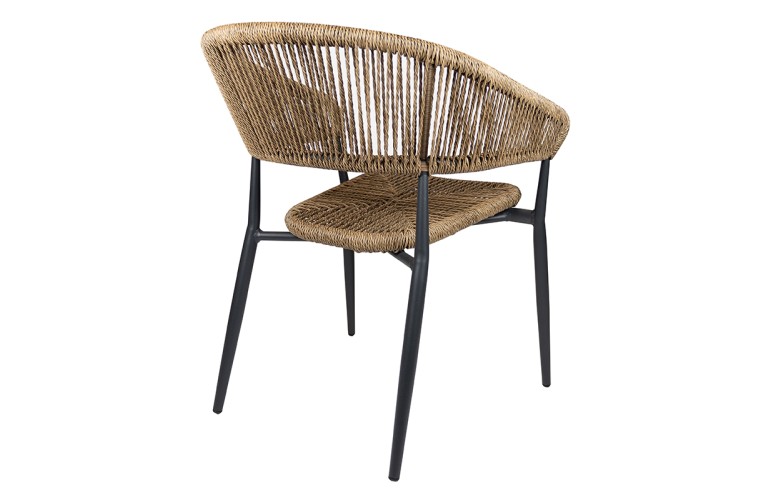 Стул с подлокотниками Jacco Charcoal/Natural