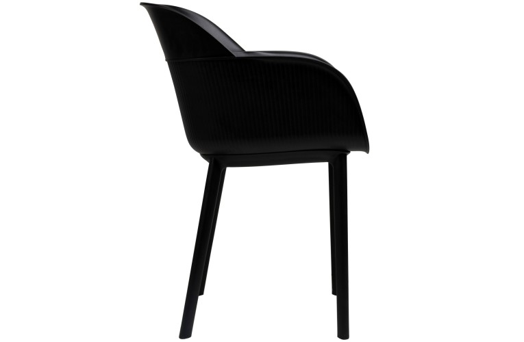 Стул с подлокотниками Shell Black