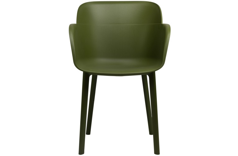 Стул с подлокотниками Shell Khaki Green