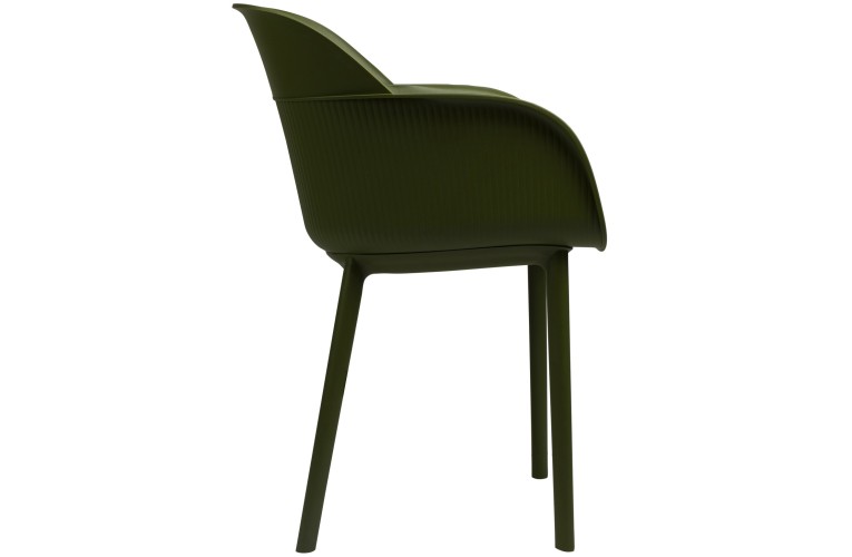 Стул с подлокотниками Shell Khaki Green