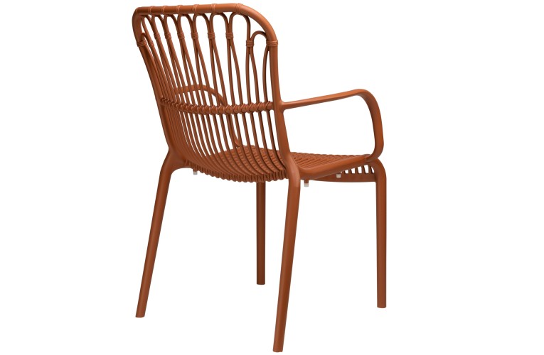 Стул с подлокотниками Lola Terracotta
