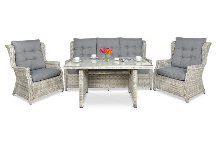 Комплект обеденный Trivento Dining 3 White grey