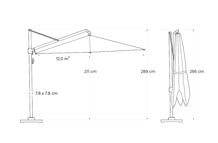 Зонт Icon Premium Manhattan - 3,5x3,5m