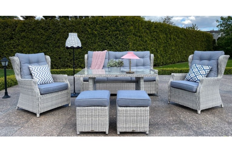 Комплект обеденный Trivento Dining 3 White grey