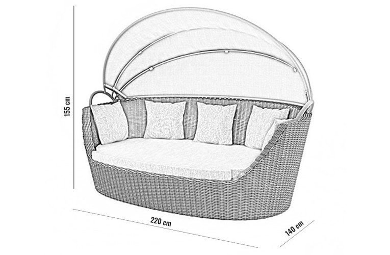 Диван с балдахином Portofino Grey