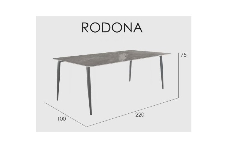 Стол Rodona 220x100см