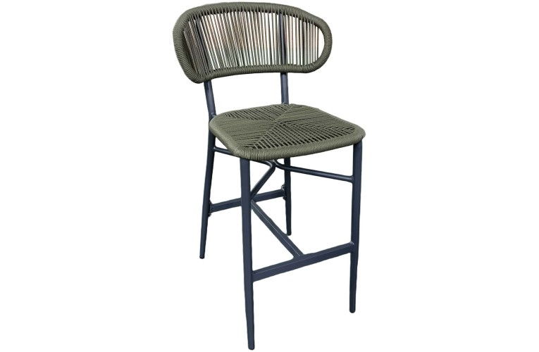 Барний стілець Jorden Charcoal/Green