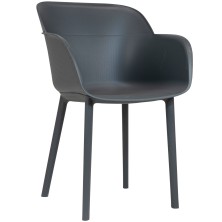 Стілець з підлокітниками Shell Anthracite