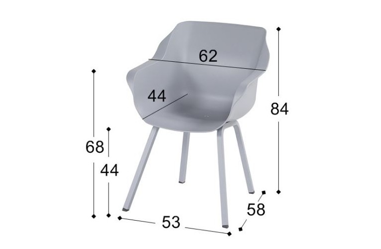 Обеденное кресло Sophie Element Grey