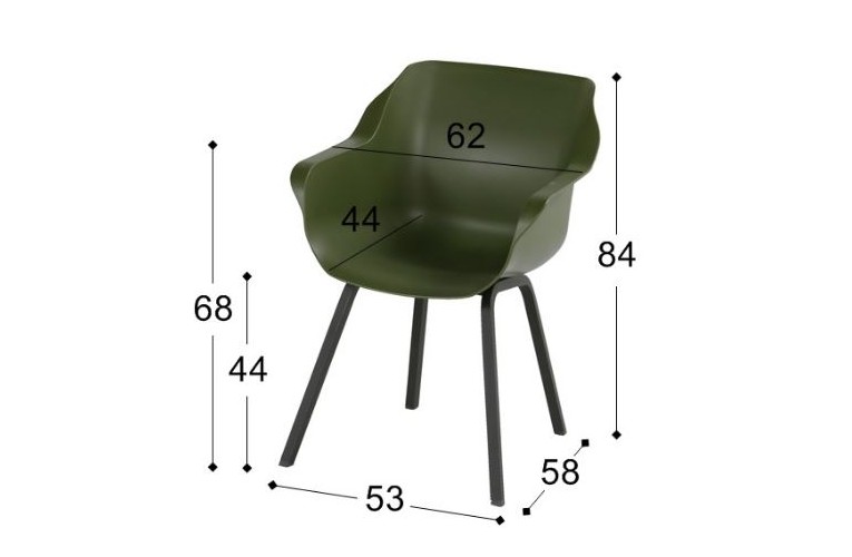 Обеденное кресло Sophie Element Green