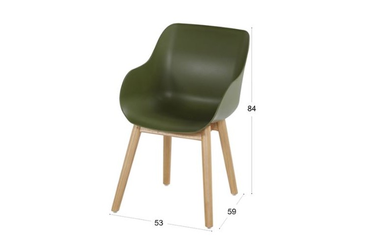 Обеденный стул Sophie Organic Teak Green