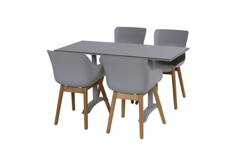 Обеденный стул Sophie Organic Teak Grey