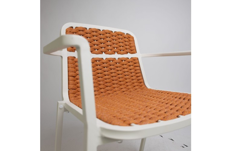 Крісло обіднє Tora White/Ochre