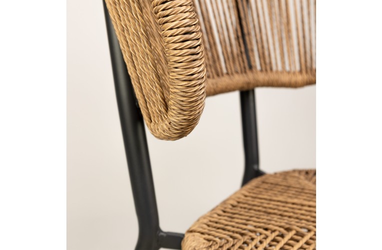 Барний стілець Jorden Charcoal/Natural