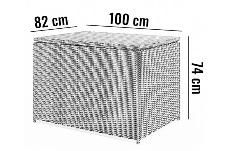 Бокс для зберігання Scatola Grey 100см