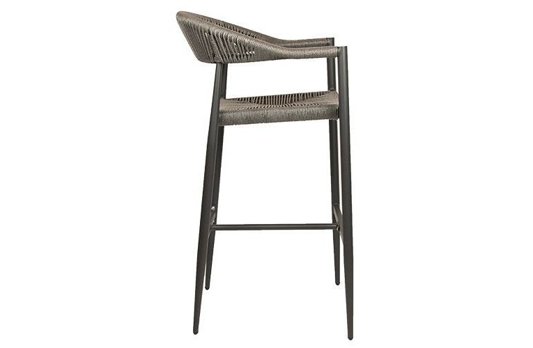 Барний стілець з підлокітниками Jonah Charcoal/Grey