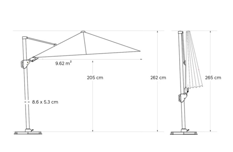 Парасоля Challenger T2 premium Manhattan Ø3,5 m